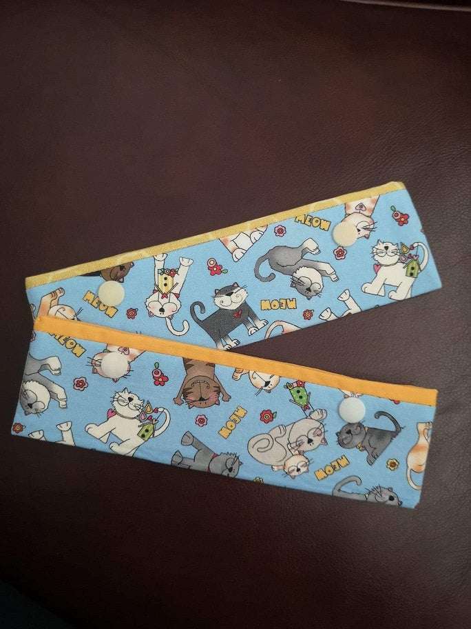 Joeriaknits Knitting Needle Storage 6" DPN / Cats on Blue Knitting Needle Cozy: Handcrafted joeriaknits