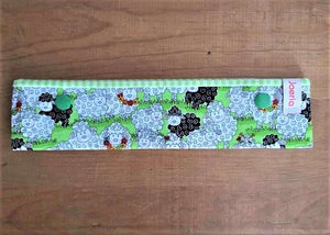 Joeriaknits Knitting Needle Storage 8" DPN / Sheep on Green Knitting Needle Cozy: Handcrafted joeriaknits