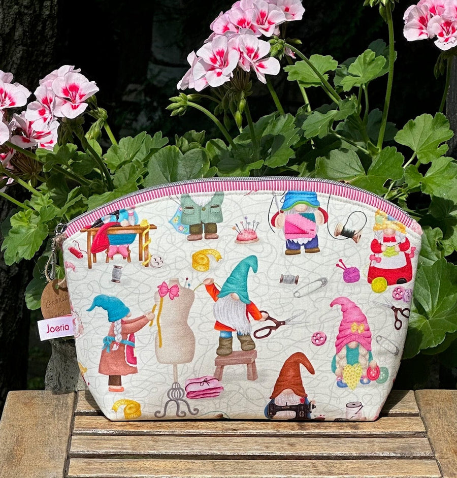 Joeriaknits Storage Pouches Gnomes Large Zipper Storage Pouch: Handcrafted joeriaknits