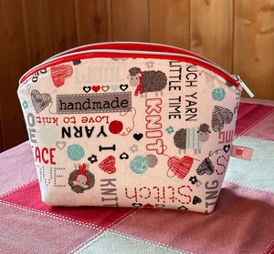 Joeriaknits Storage Pouches Large Zipper Storage Pouch: Handcrafted joeriaknits
