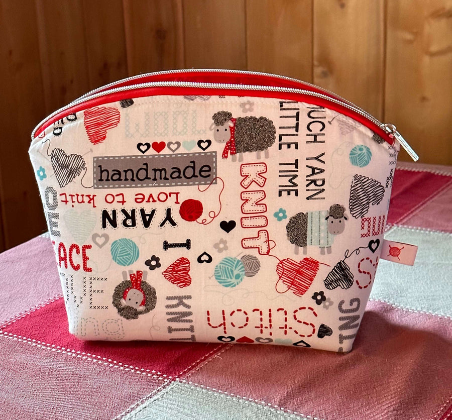 Joeriaknits Storage Pouches Large Zipper Storage Pouch: Handcrafted joeriaknits