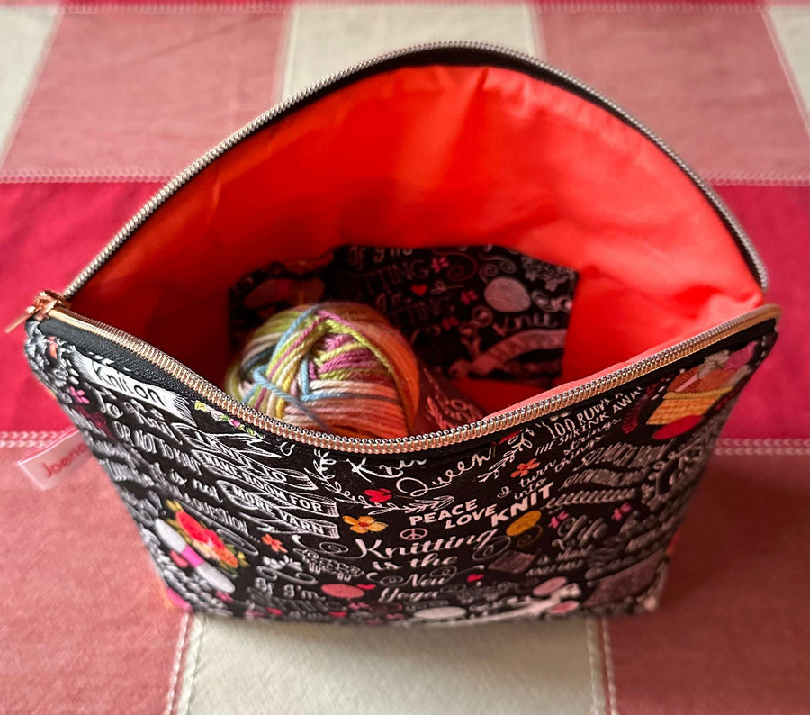 Large Zipper Storage Pouch: Handcrafted