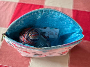 Large Zipper Storage Pouch: Handcrafted