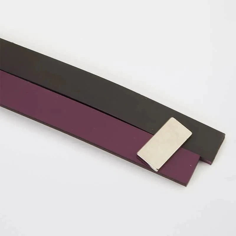Magnet replacement set with purple and black strips and a magnet.