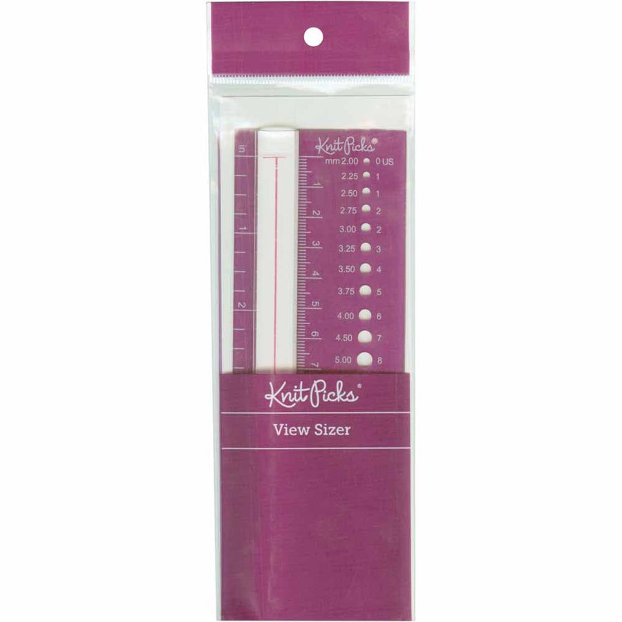 Knit Picks Knitting Notions Magnifying Stitch Ruler and Needle Gauge joeriaknits