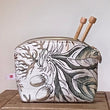 Load image into Gallery viewer, Joeriaknits Storage Pouches Buds &amp; Leaves Medium Zipper Storage Pouch: Handcrafted joeriaknits
