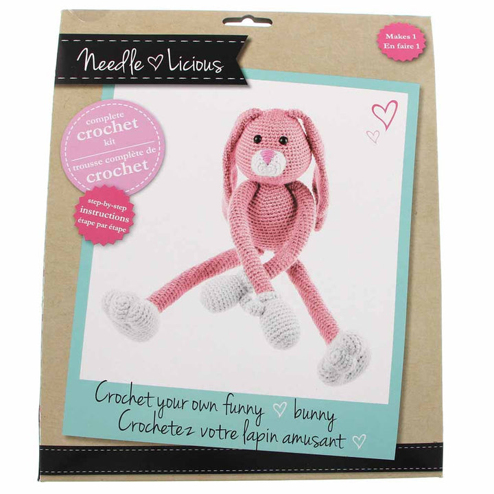 Needle Licious DIY Knit Kit NEEDLE LICIOUS Complete Crochet DIY Kit - Bunny joeriaknits