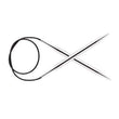 Load image into Gallery viewer, Circular knitting needles for chunky yarn crossed in an X shape, showcasing their smooth texture and tapered points.
