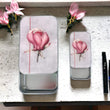 Load image into Gallery viewer, Notions Tin Firefly Notes featuring pink magnolia design on two tins, elegantly displayed with flowers and stationery.
