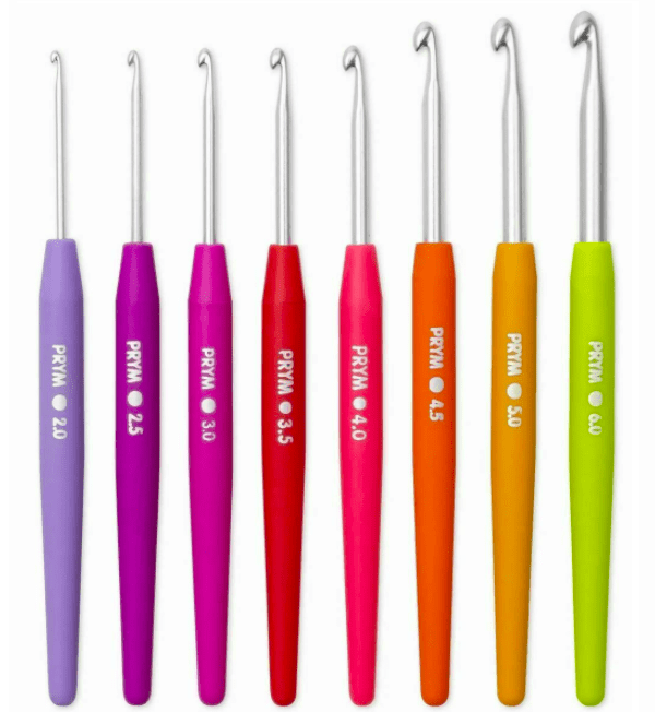 Prym Crochet Hook Set Prym Soft Touch Crochet Hook Set, 13.5cm, 8 pc joeriaknits