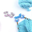 Load image into Gallery viewer, Alibaba Tip Protectors Blue Bunnies Silicone Tip Protectors for Knitting Needles joeriaknits
