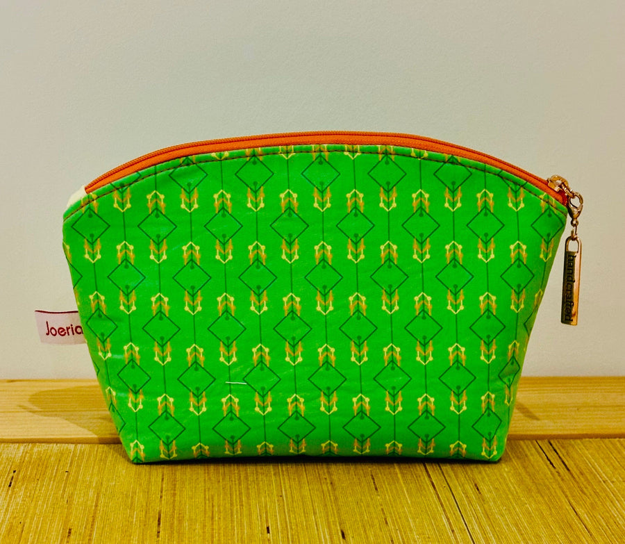 Joeriaknits Storage Pouches Green Diamonds Small Zipper Storage Pouch: Handcrafted joeriaknits
