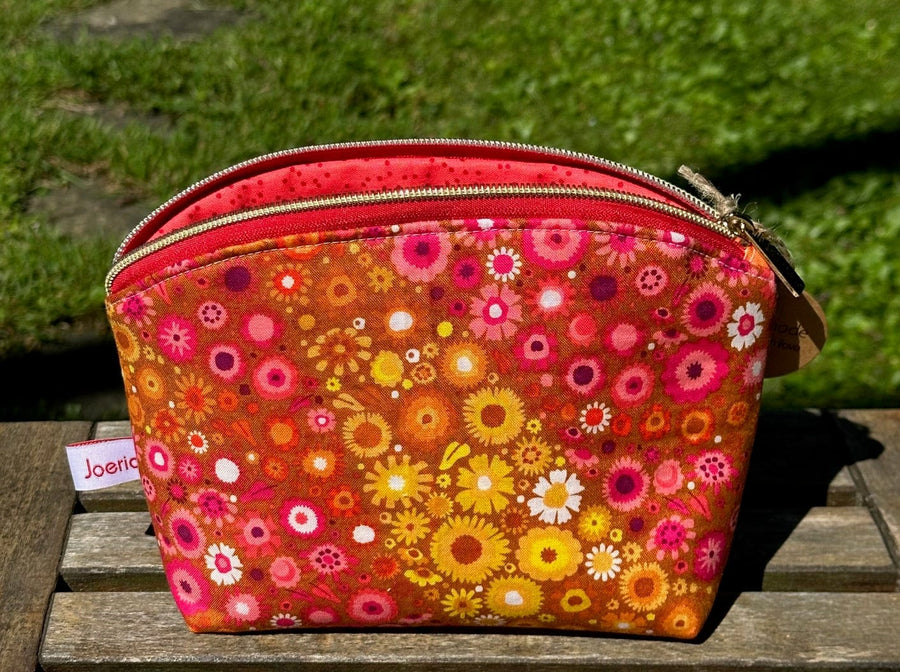 Joeriaknits Storage Pouches Pink Aster Small Zipper Storage Pouch: Handcrafted joeriaknits