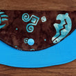 Load image into Gallery viewer, Joeriaknits Travel Pouches Aztec Teal Storage Clutch — Knitting &amp; Crochet Notion Organizer joeriaknits
