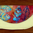 Load image into Gallery viewer, Joeriaknits Travel Pouches Painted Leaf Storage Clutch — Knitting &amp; Crochet Notion Organizer joeriaknits
