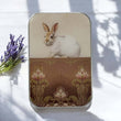 Load image into Gallery viewer, Notions Tin Firefly Notes - Sweet White Bunny featuring a peaceful white bunny on a decorated tin surface.
