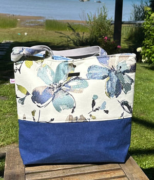 JOERIA KNITS Tote Bags Tote Bag: Handcrafted - Extra Large - Bloom joeriaknits