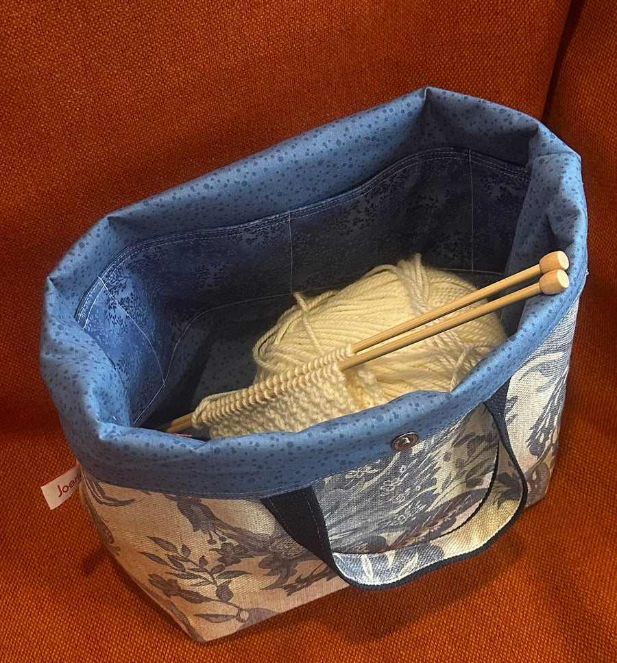 JOERIA KNITS Project Bags Tote Bags for Knitters and Crocheters - Canvas Collection joeriaknits