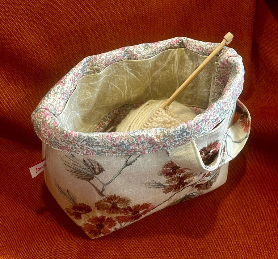 JOERIA KNITS Project Bags Tote Bags for Knitters and Crocheters - Canvas Collection joeriaknits
