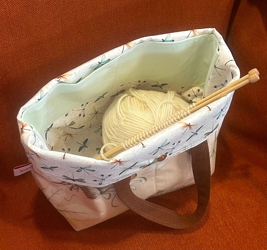 JOERIA KNITS Project Bags Tote Bags for Knitters and Crocheters - Canvas Collection joeriaknits