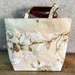 Load image into Gallery viewer, JOERIA KNITS Project Bags Pink Floral on Canvas Tote Bags for Knitters and Crocheters - Canvas Collection joeriaknits
