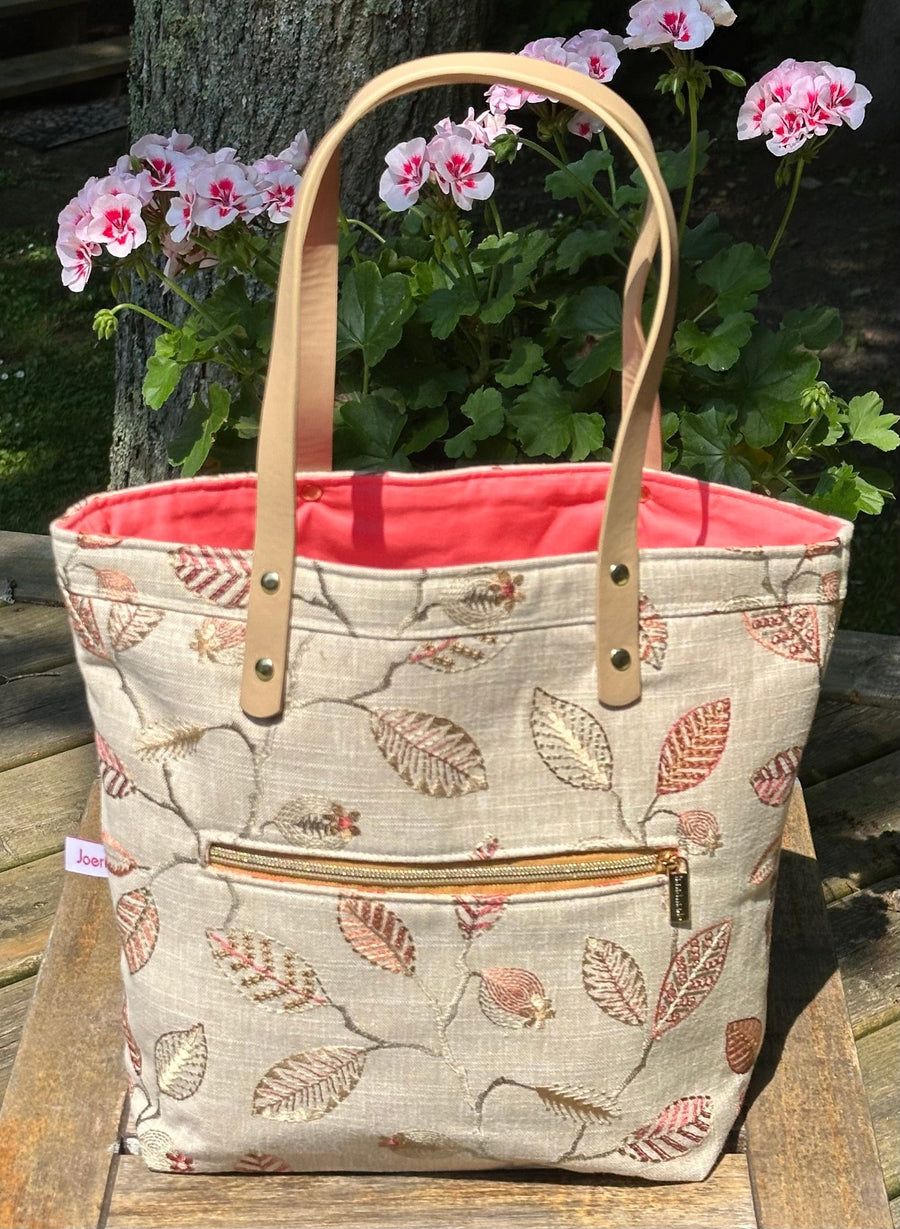 Project Bags for Knitters and Crocheters featuring floral design and zippered pocket, perfect for crafting essentials.
