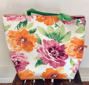 Tote Bag - Extra Large - Green Floral