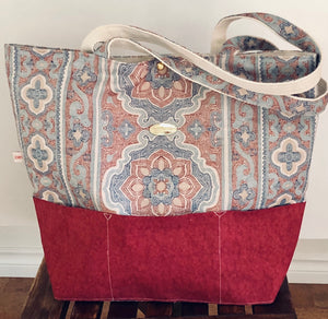 Project Bag - Extra Large - Red Mosaic