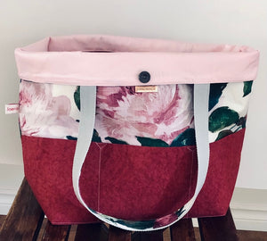 Tote Bag - Extra Large - Pink Peonies