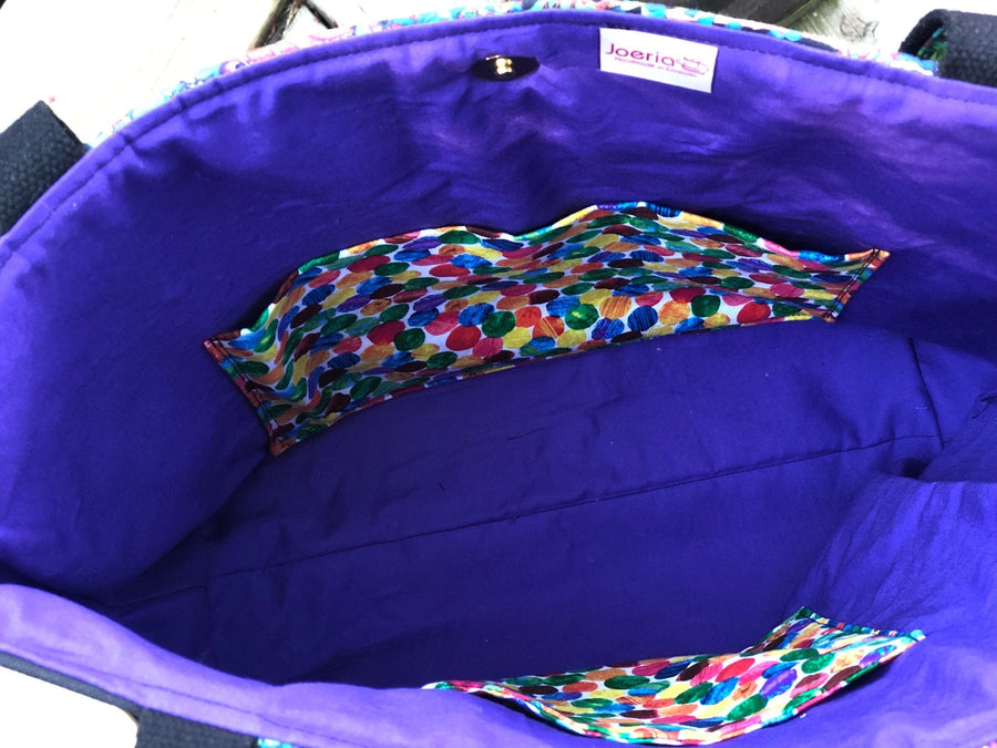 JOERIA KNITS Project Bags Tote Bag - Large - Fish in the Dark joeriaknits